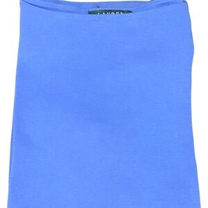 Lauren Ralph Lauren Blue Gold Button Boatneck Long Sleeve Top - Size M